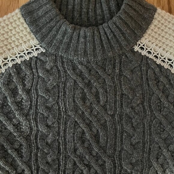 Sacai Mock Neck Wool Sweater - Picture 3 of 6